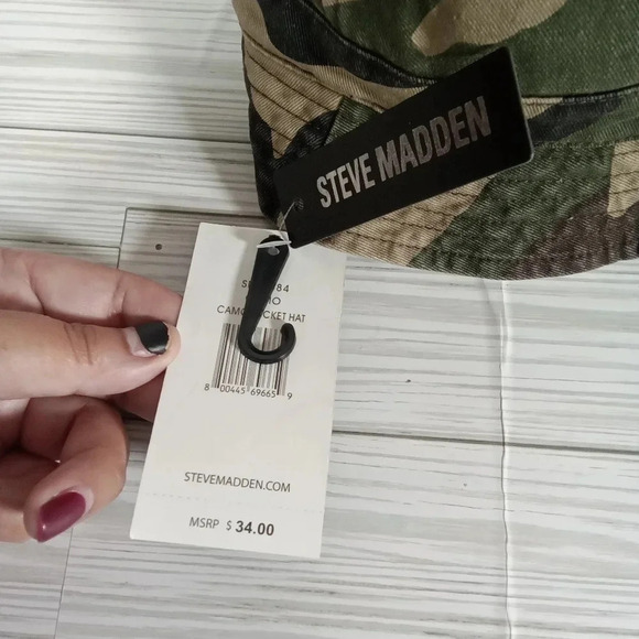 Steve Madden camo bucket hat fitted  Fisherman Outdoor one size women's - Picture 4 of 7